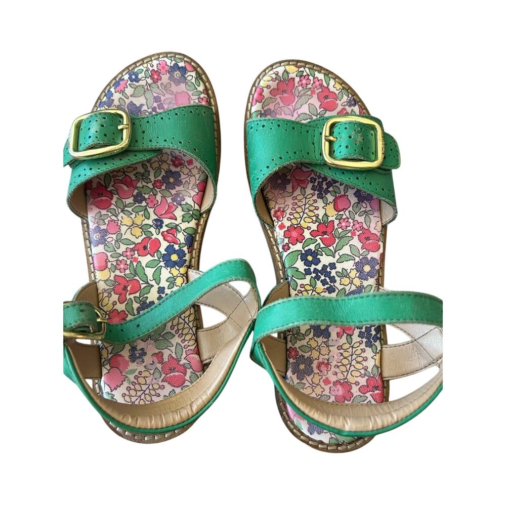Mini Boden green Sandals size 2-3 girls summer Beachy spring